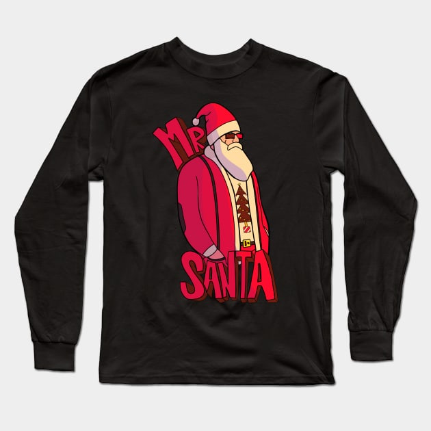 Mr Santa red Long Sleeve T-Shirt by Swadeillustrations